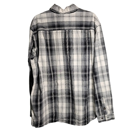Carhartt XL Tall Plaid Button Up 100% Cotton Shirt Single Breast Pocket Size - Picture 3 of 16